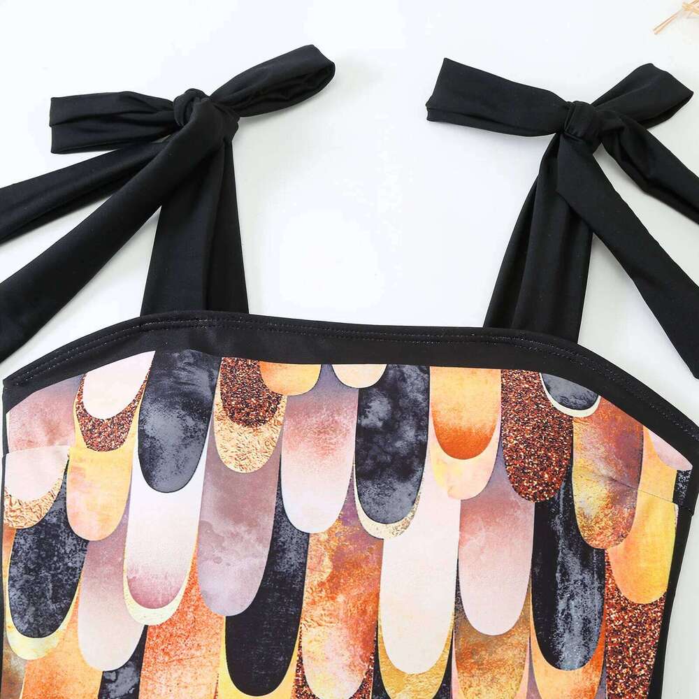 2025 Sexy Two-Piece Skirt Women's Bikini Set Push Up Floral Print Swimwear Sling Beachwear Swimsuit Party Brazilian Bathing Suit Y260303