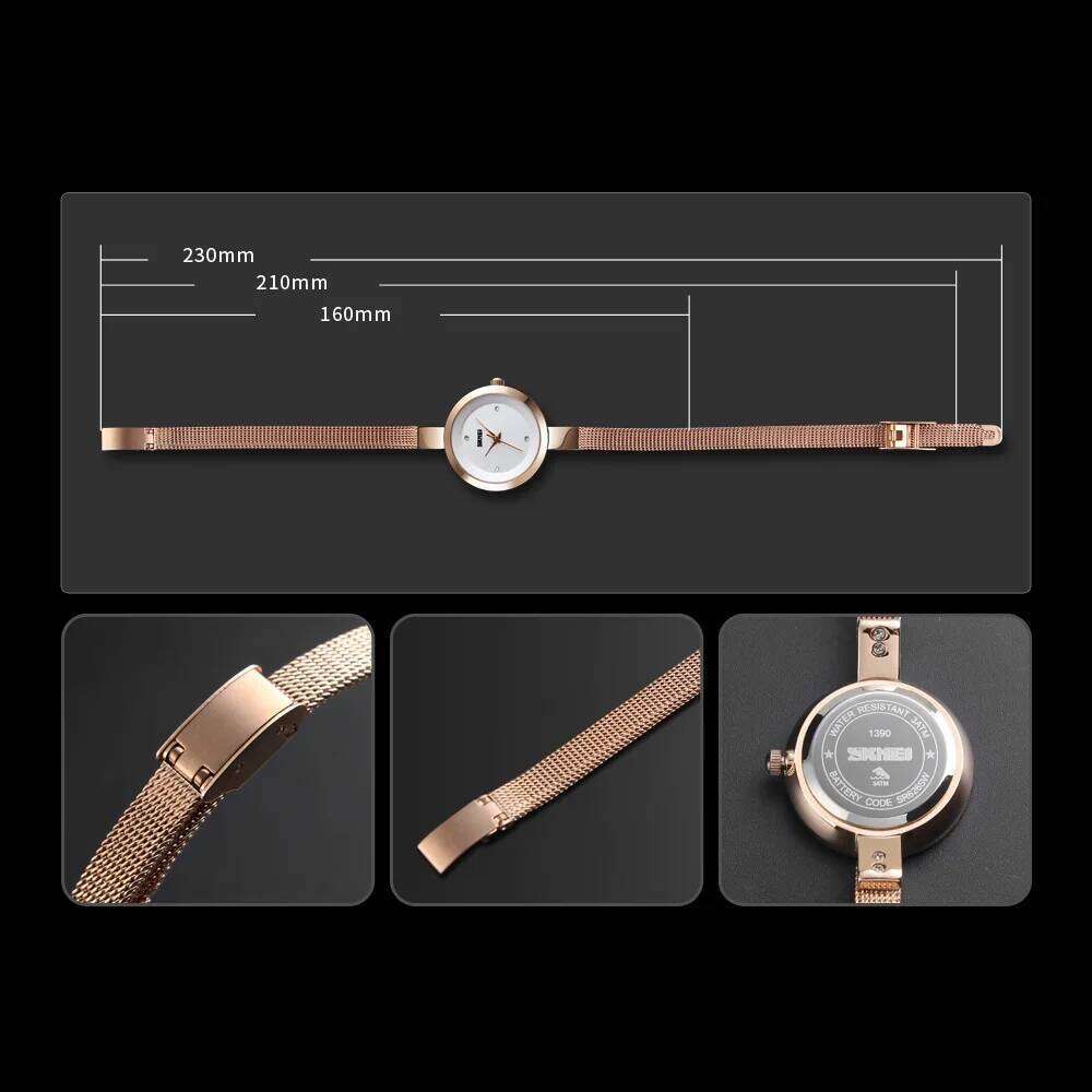 SKMEI 1390 Luxury Elegant Quartz Watch for Women Sport Waterproof Girl Bracelet Woman Wristwatches Ladies Gift 1410 Montre Femme