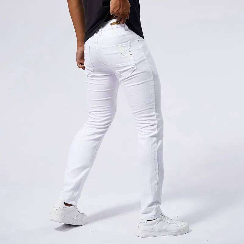 Men's White Casual Jeans New Denim Pants Comfortable Fashion Stretch Slim Fit Straight Trousers Male Clothing Streetwear 26Y0312