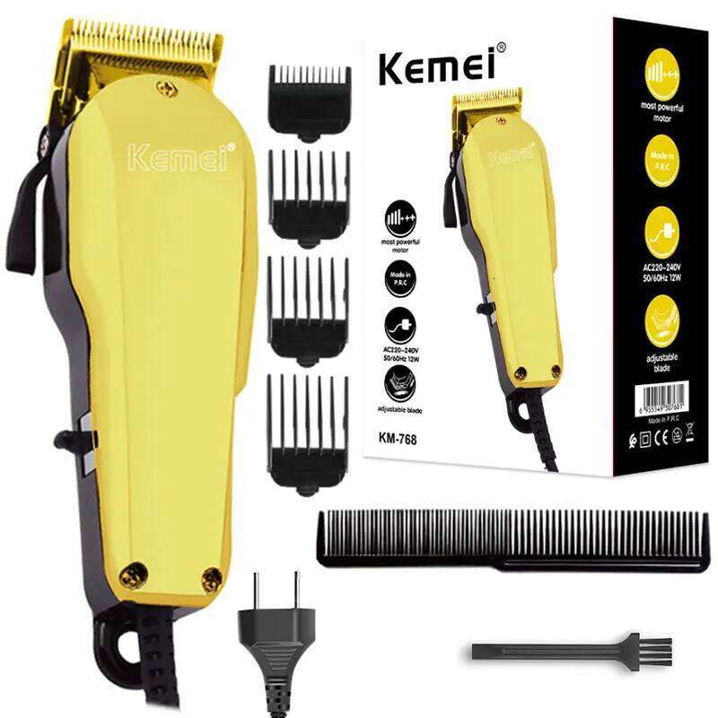 Kemei Adjustable Clipper Professional Corded 220-240V Hair Trimmer For Men 12W Powerful Haircut Machine Tapering C260312