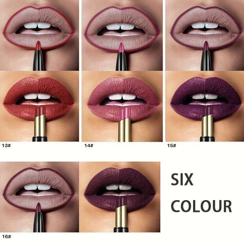 1PC 2-in-1 Dual End Matte Liner Lipstick Pencil - Long-Wear Smudge-Proof Velvet Lip Contour, Define & Fill W260311