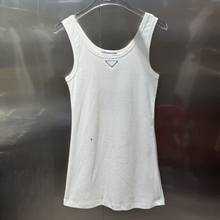 2025 Summer New Womens Knitted Threaded Tank Top Elastic Slimming Sleeveless TopT260312