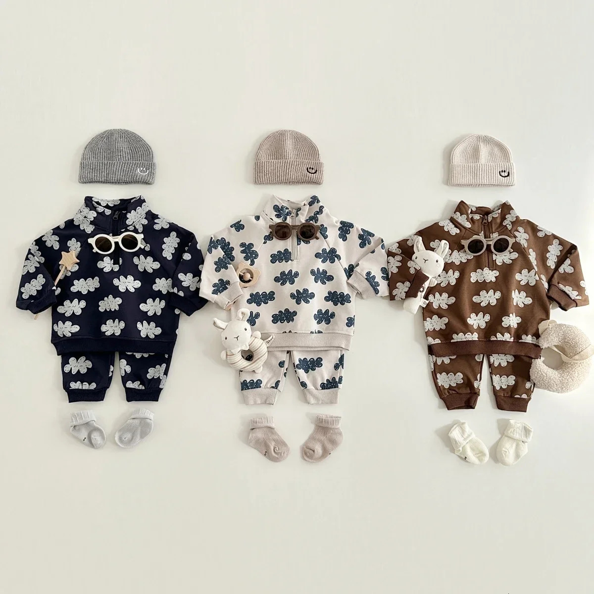 Autumn Baby Clothes Sets Boys Girls Sweatshirts Long Sleeve Pullover Sweatpants Suit Kids Outfit 2Pcs Children 260311