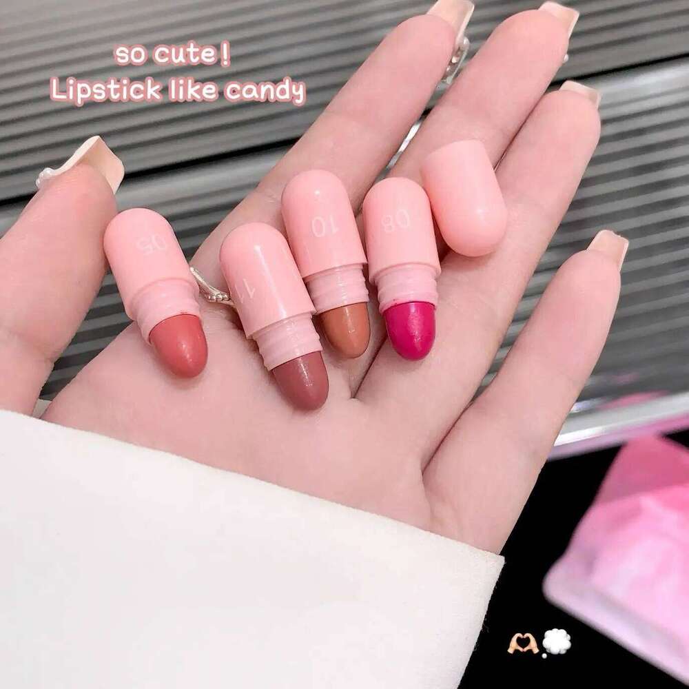 MAGIC CASA 12-Color Pink Lip and Cheek Dual-Use Capsule Lipstick Set Long-Lasting, Color-Retaining, Waterproof makeup W260311