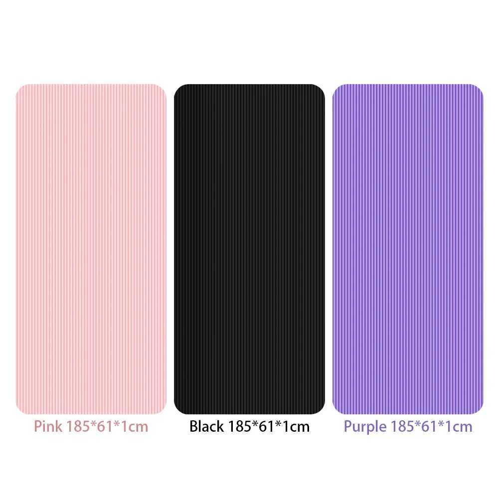 Yoga Mat Non Slip Exercise Mat Thick Solid Color Fitness Mat Yoga Workout Mat Multi-Function for Home Gym M260312