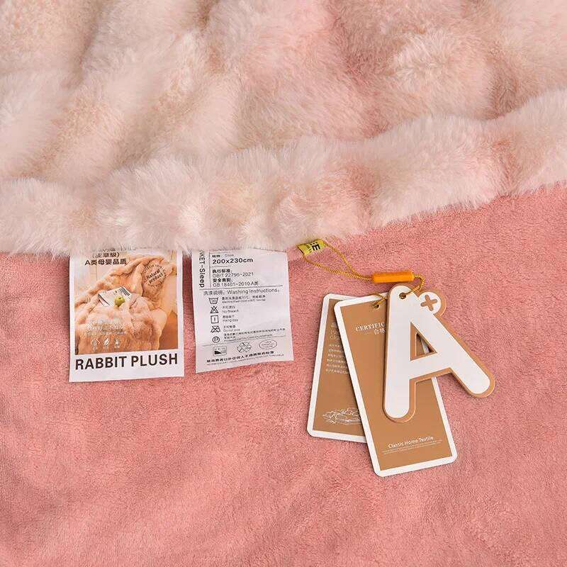 2024 new light four-piece set thickened warm milk velvet rabbit hair tie-dye bed sheet quilt cover H260312