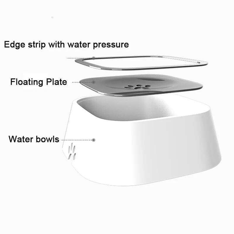 Floating Non-Wetting Mouth Pet Without Spill Drinking Water Dispenser Plastic Anti-Over Dog Bowl 26Y0312