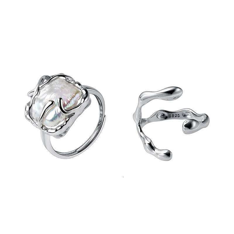 Modian Irregular Water Drop Square Ring 925 Sterling Silver Fashion Adjustable Size 6-8 Finger Rings For Women Fine Jewelry H260312