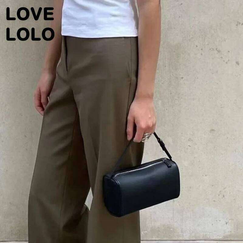 2025 New Luxury 90S Pen Holder Genuine Soft Cowhide & Suede Mini Crossbody Bag Hand-Carry Vintage Shoulder Purse For Women