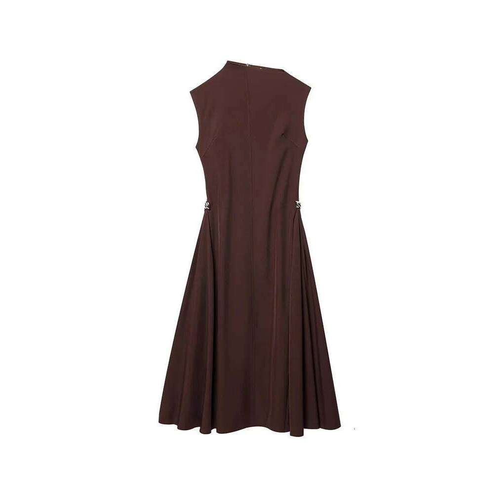TFMLN New Womens Irregular Neck Long Summer Sleeveless Party Elegant Ladies Fashion A Line Holiday Dress C260312