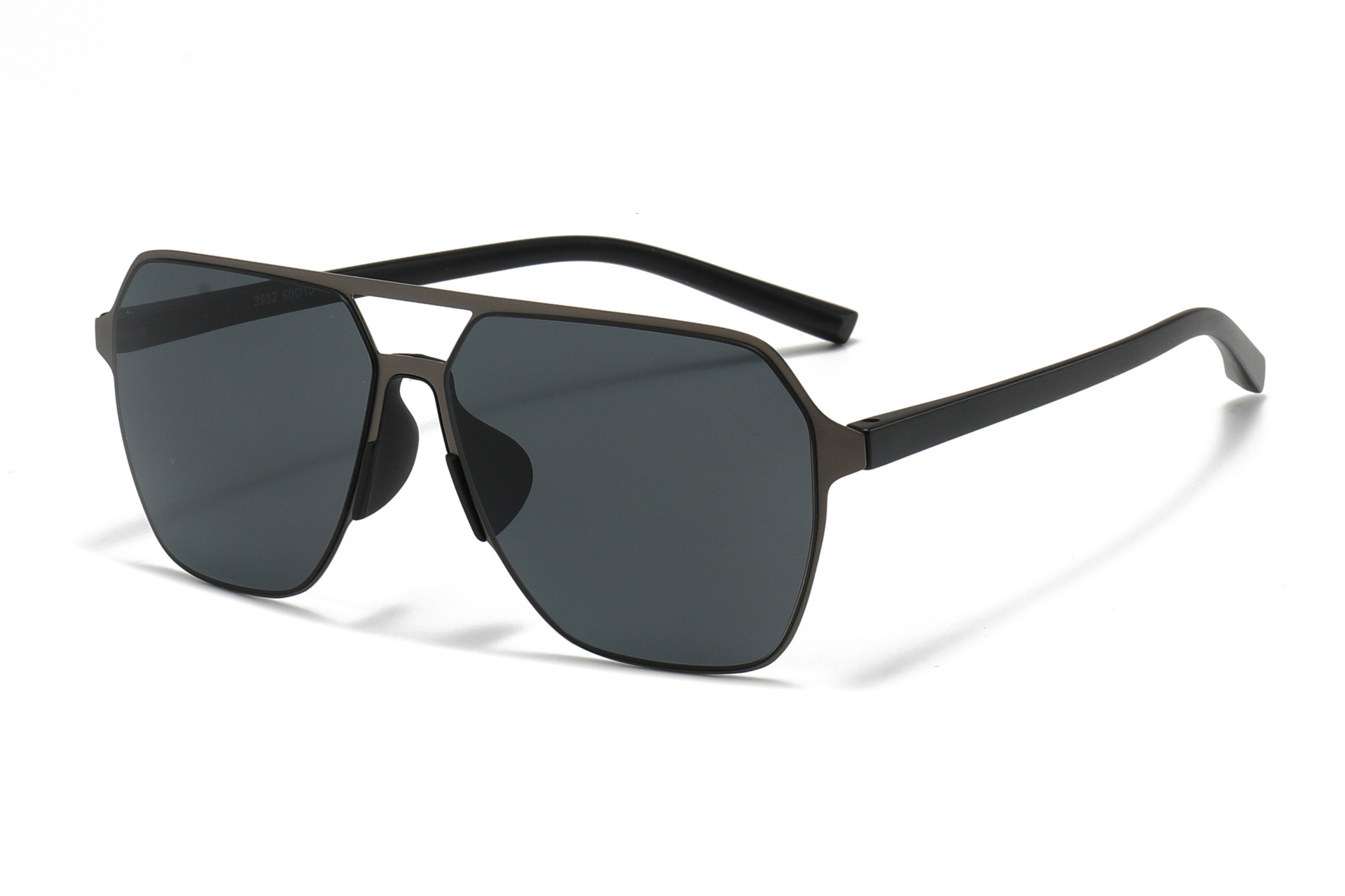 2026 New Fashion Square Frame Nylon Polarized Sunglasses Men, Double Beam Outdoor Driving Sun Protection Glasses for Men