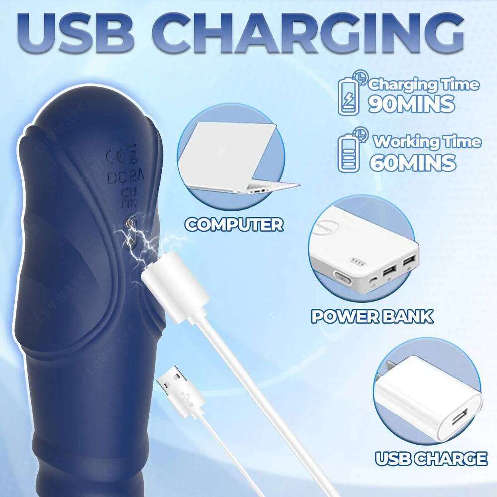 G Spot Vibrator Anal Dildo with 10 Vibrating 3 Thrusting Liquid Silicone Vaginal Massage Clitoris Stimulator Z260312