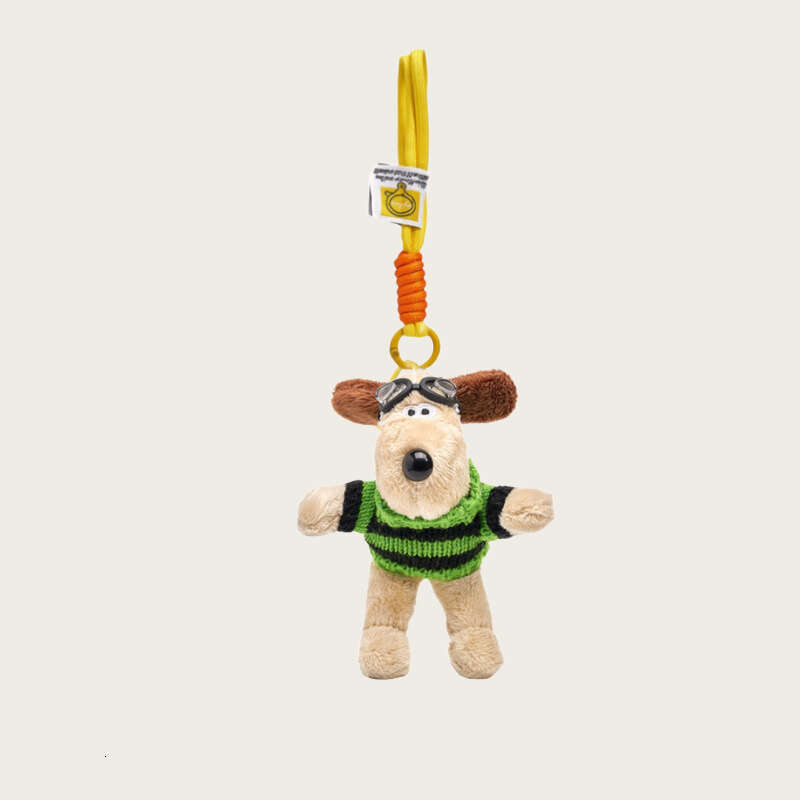 Head Dog Puppy Bag Charm Backpack Pendant Gift Plush Doll Keychain Cute Cartoon