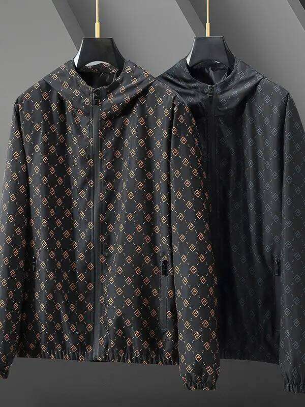 Casual Hooded Men's Jaet Faionable Large Size Korean Sle Outerwear Spring Autumn New Arrival Polyester Fiber Windproof