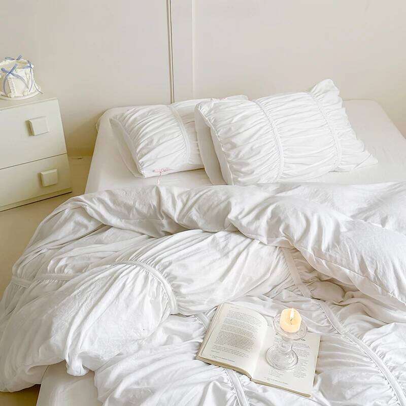 Bonenjoy Bedding Simple Style Bedclothes Skin-friendly Bedsheet Single/Queen/King Size Bed Linen Set juegos de sbanas H260312