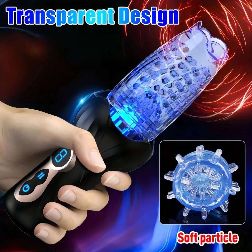 Automatic masturbation device, 10 types of vibration thrust & rotation modes, penis pump, stroker, adult male toy Z260311