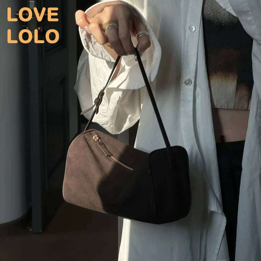 2025 New Luxury 90S Pen Holder Genuine Soft Cowhide & Suede Mini Crossbody Bag Hand-Carry Vintage Shoulder Purse For Women