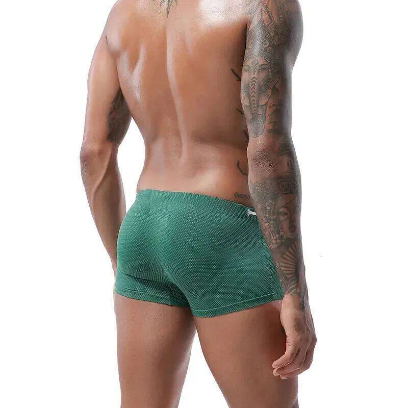 Men's Swim Boxers Sexy Bikini Swimwear Men Swimming Boxer Briefs Beach Short Surf Jammer Surfing Trunks Male Swimsuit Beachwear Z260312