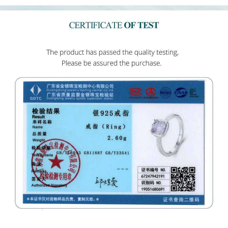 BAMOER 925 Sterling Silver Sparkling Square Gemstone for Women White Gold Plated Pattern Ring Fine Jewelry Gift BSR573 H260312