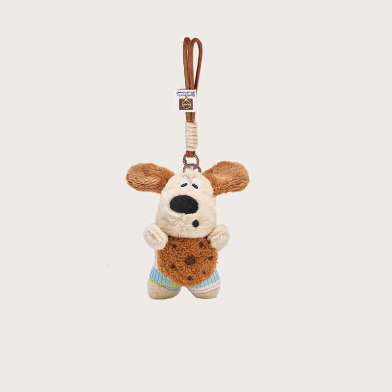 and Adorable Boss Dog Plush Doll Keychain Cartoon Cute Stuffed Toy Backpack Decoration Bag Pendant Wholesale