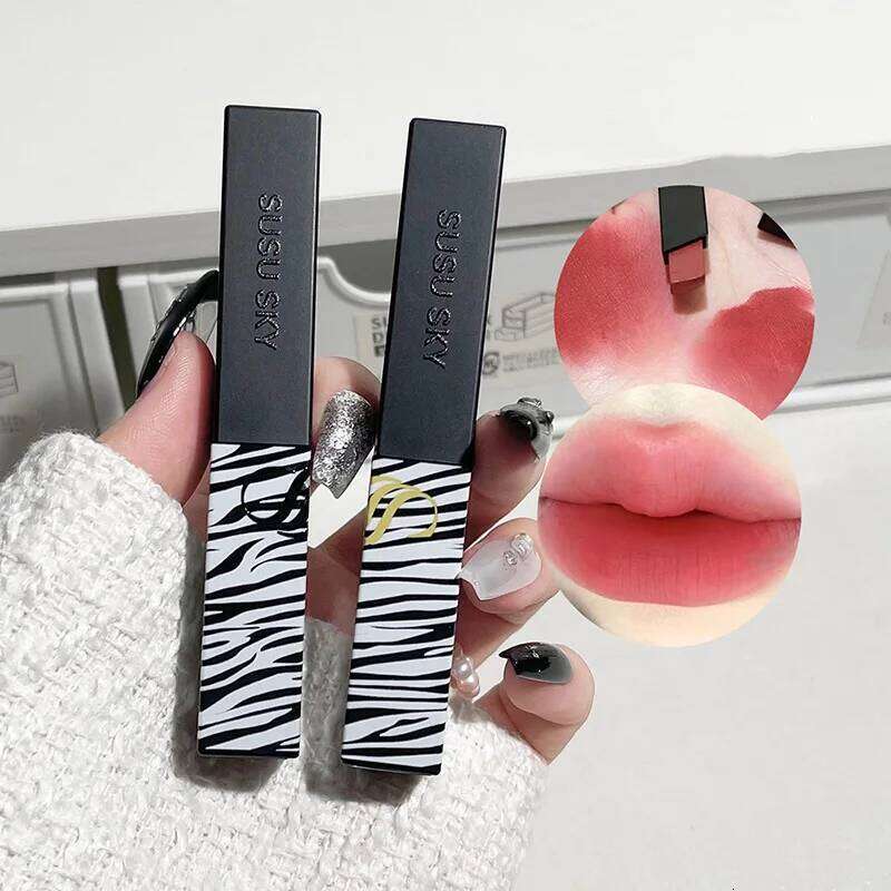 Matte Lipstick Nude Smoked Rose Colour Velvety Lip Tint Solid LipGloss Waterproof Makeup Long Lasting Cosmetic W260311