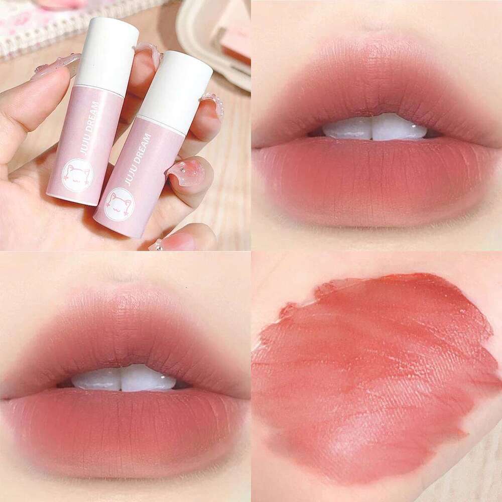 Milk cream mud mist matte lip glaze velvet female student party cheap white lipstick W260311