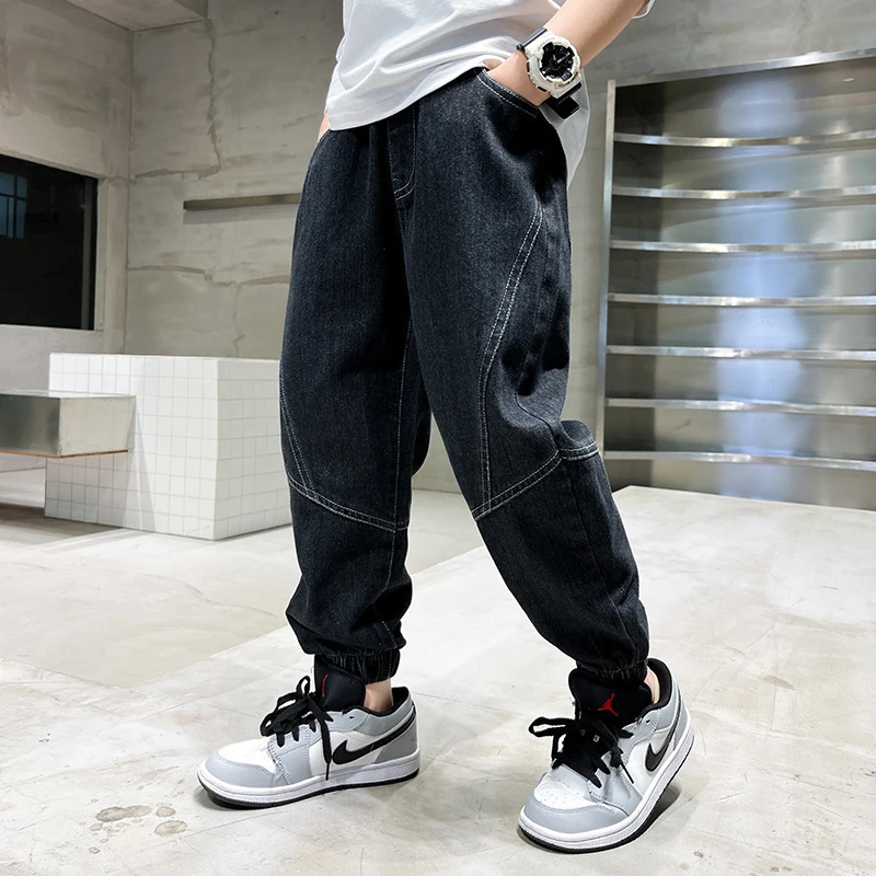 Big Boy Jeans Casual Fashion Cool Childrens Pants Boys Baggy Summer Clothing Teenagers Comfortable Fit Kids 260311