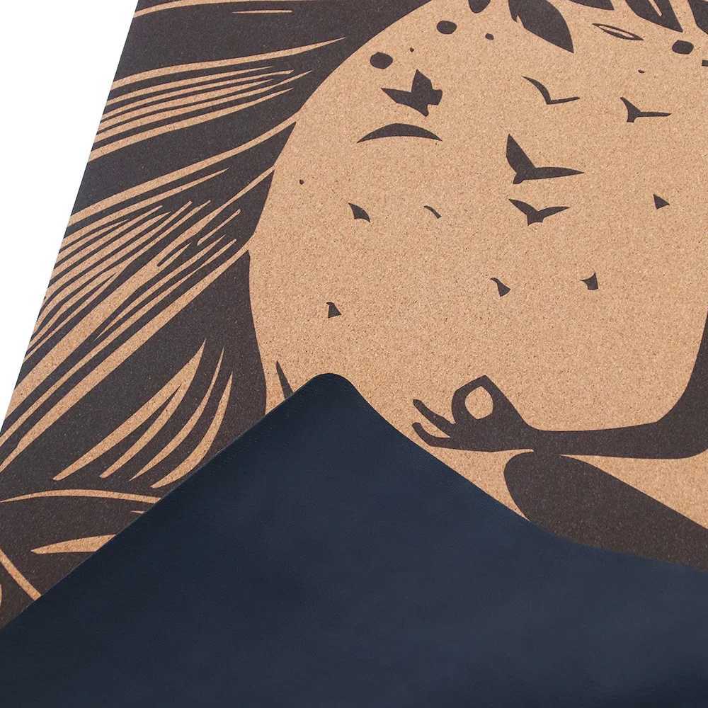 Non-slip yoga mat cork rubber fine particle retro rubber yoga mat home fitness mat M260312