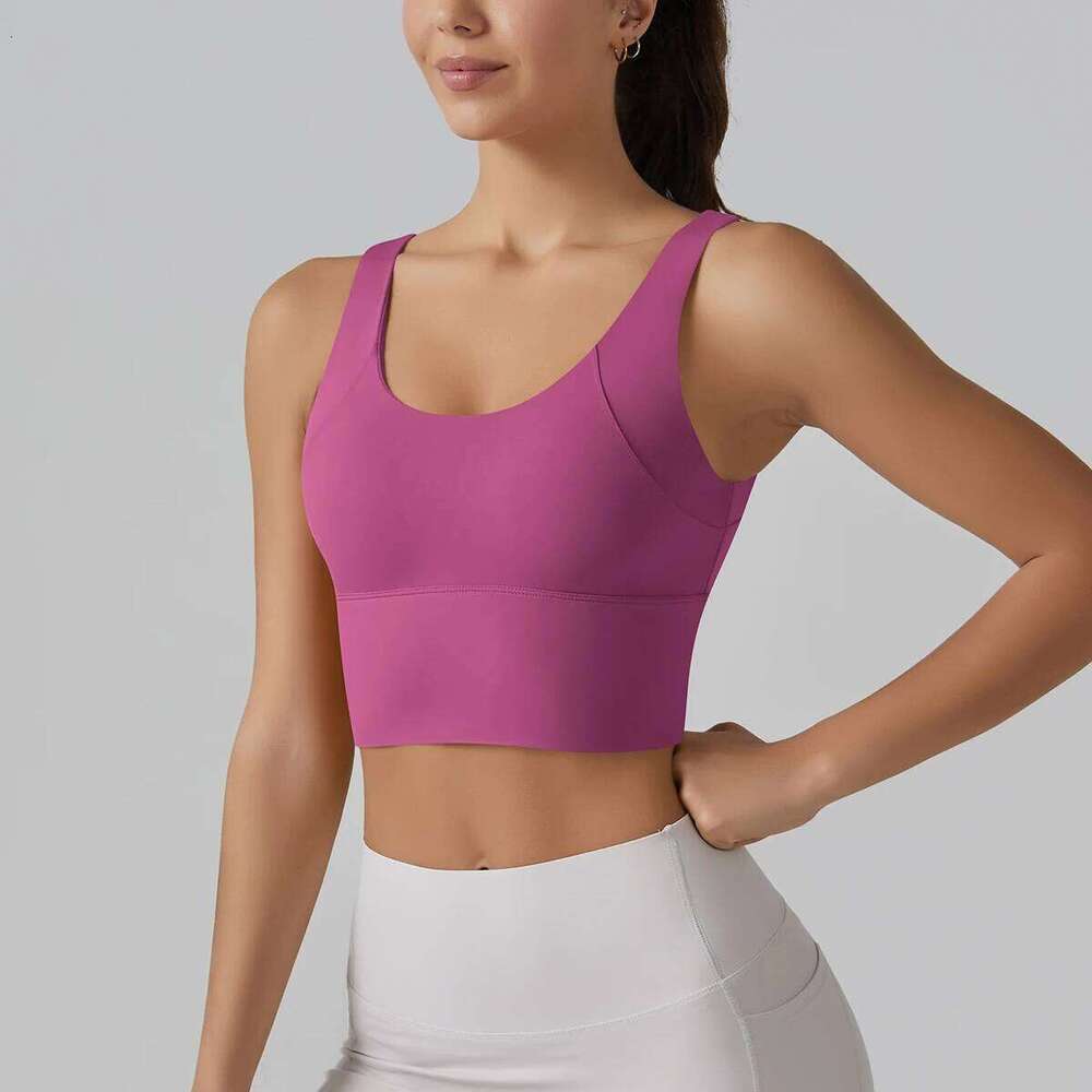 New Tank Top Summer Sexy Yoga Underwear Women's Sports Push Up Bra Running Gym Fitness Tops 26Y0312