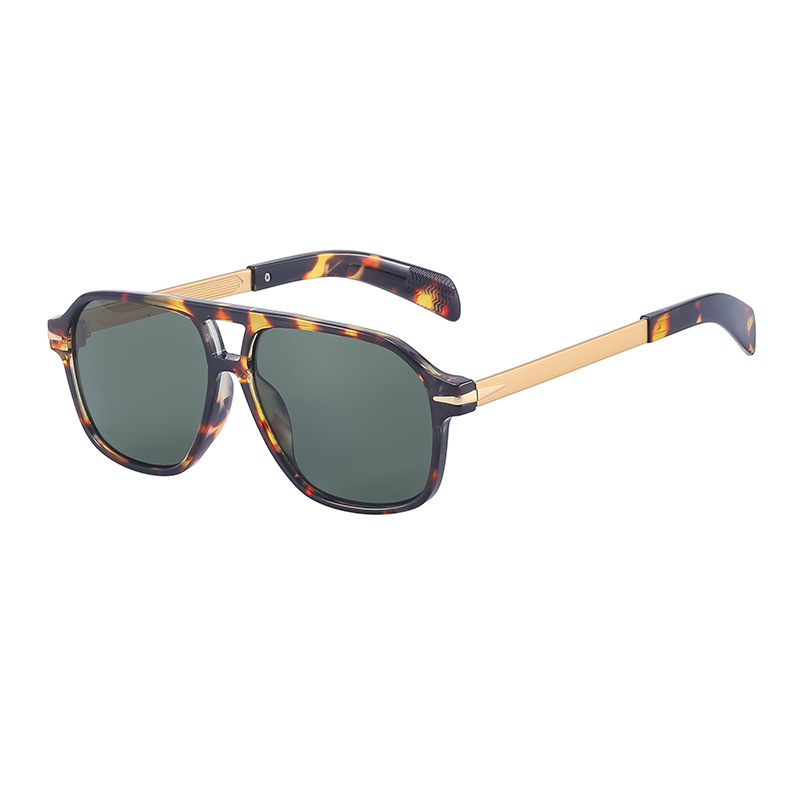 2026 New Fashion Square Polarized Retro Double-Beam Personalized Sun Protection Sunglasses for Men,