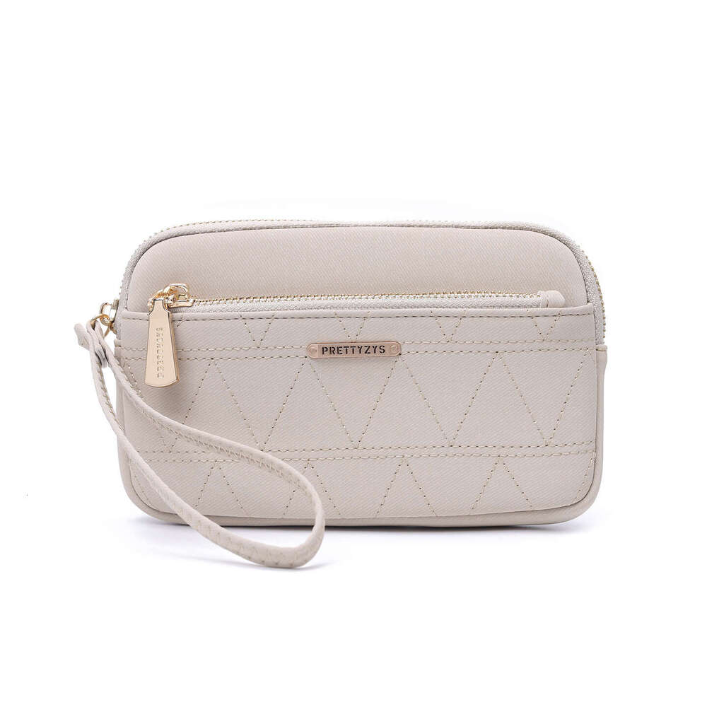 Luxury fashion wallet New Model Passport Coin Purse Clutch For Women Simple Diamond Pattern Large Capacity Phone Bag With Double Zipper Wrist Strap