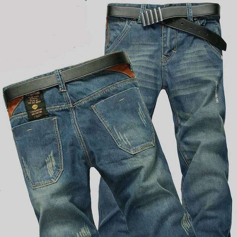 New Men's Spring Autumn Classic Male Skinny Straight Stretch Brand Denim Pants Summer Overalls Slim Fit Trouser Men Jeans 26Y0312