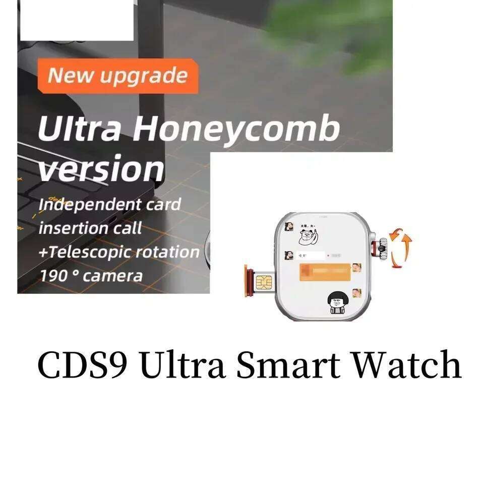 CDS9 Smartwatch with Rotating Camera & 4G Calling, GPS Fitness Tracker for Men, Heart Rate Monitor, Waterproof Sports Watch
