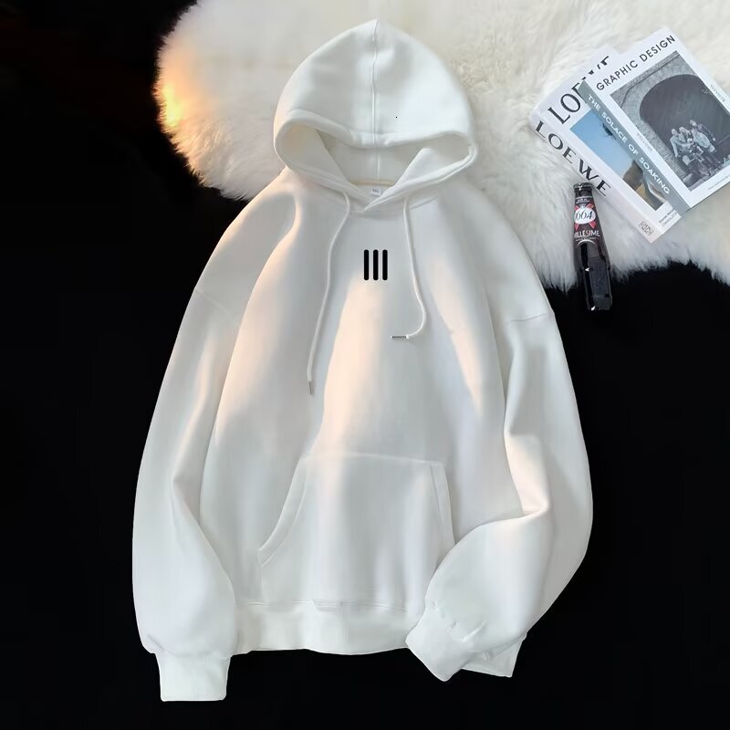 Retro Hooded Sweatshirt For Men Spring Autumn Winter New Trendy Brand Ins Heavyweight Designer Hoodie Clothing Black Jacket
