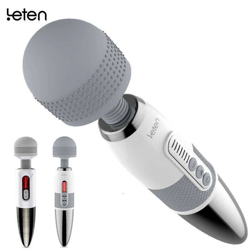 Leten Huge Head Vibrator Female Masturbation Orgasm, AV Magic Wand Massager Nipple Clitoris Stimulator Sex Toys for Woman Z260312