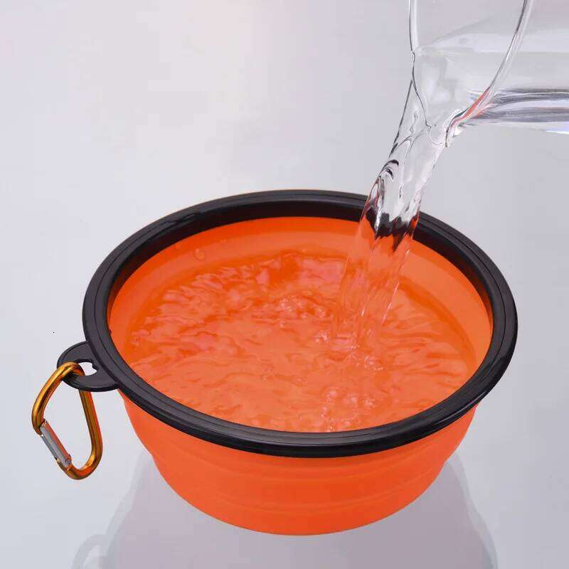 350 650 1000Ml Collapsible Dog Bowl Silicone Pet Feeder Portable Outdoor Travel Puppy Food Water Dish Safe For Small Medium Dogs 26Y0312