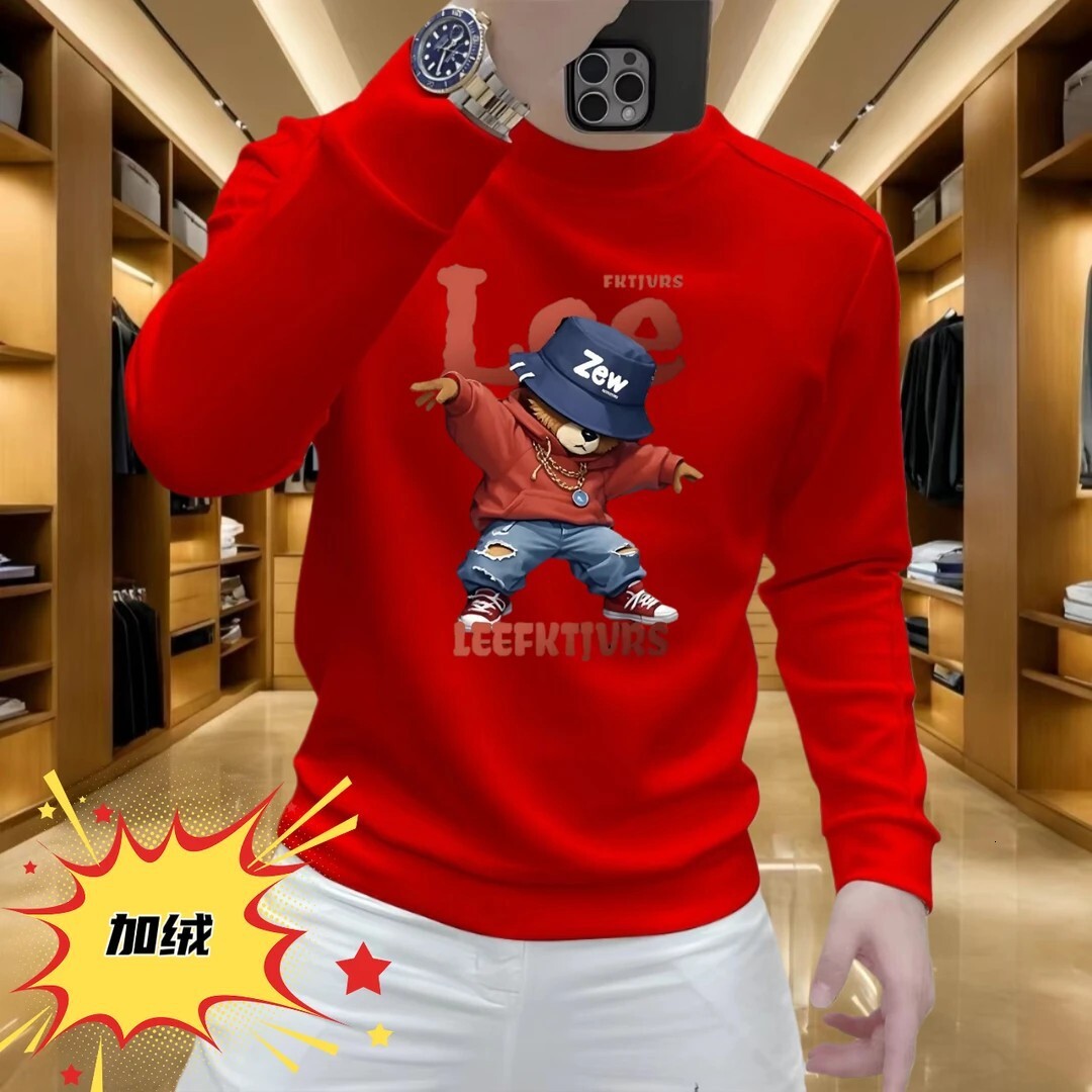 New Utumn Nd Winter Fshion Trendy Printed Swetshirt For Men Stylish Pullover With Round Designer Hoodie Neck Nd Long Sleeves Csul Nd Verstile Top