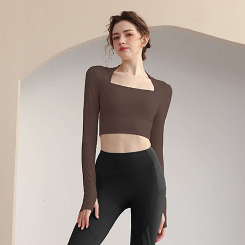 Designer Yoga clothing women, sexy tight-fitting sports crop top, elastic T-shirt, quick-dry, for running, gym, and Pilates