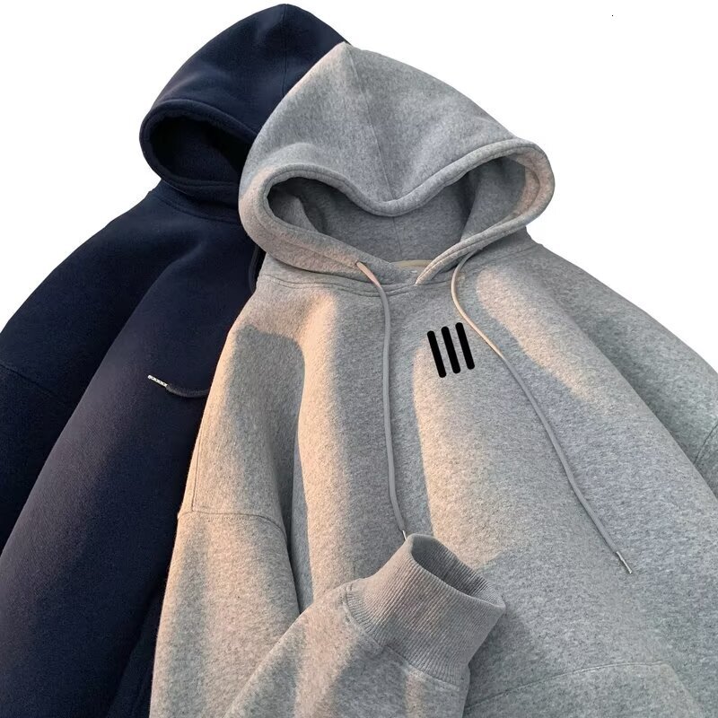 Retro Hooded Sweatshirt For Men Spring Autumn Winter New Trendy Brand Ins Heavyweight Designer Hoodie Clothing Black Jacket