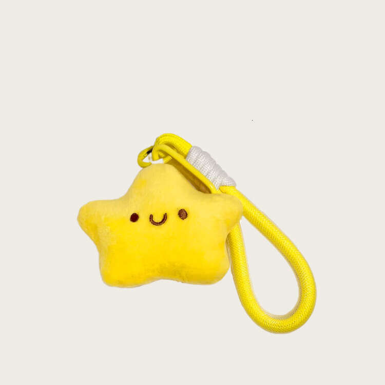 Cute plush star doll pendant squeaking toy keychain cartoon accessory student backpack decoration wholesale