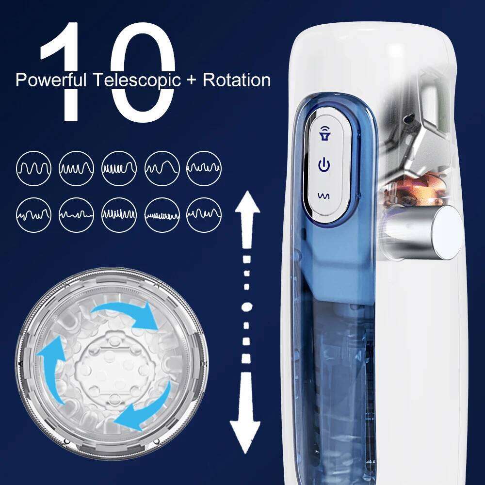 Automatic Male Mastubator Telescopic Rotating Masturbation Cup Blowjob Pussy Machine Sex Toys Adult Goods for Men 18+ Z260311