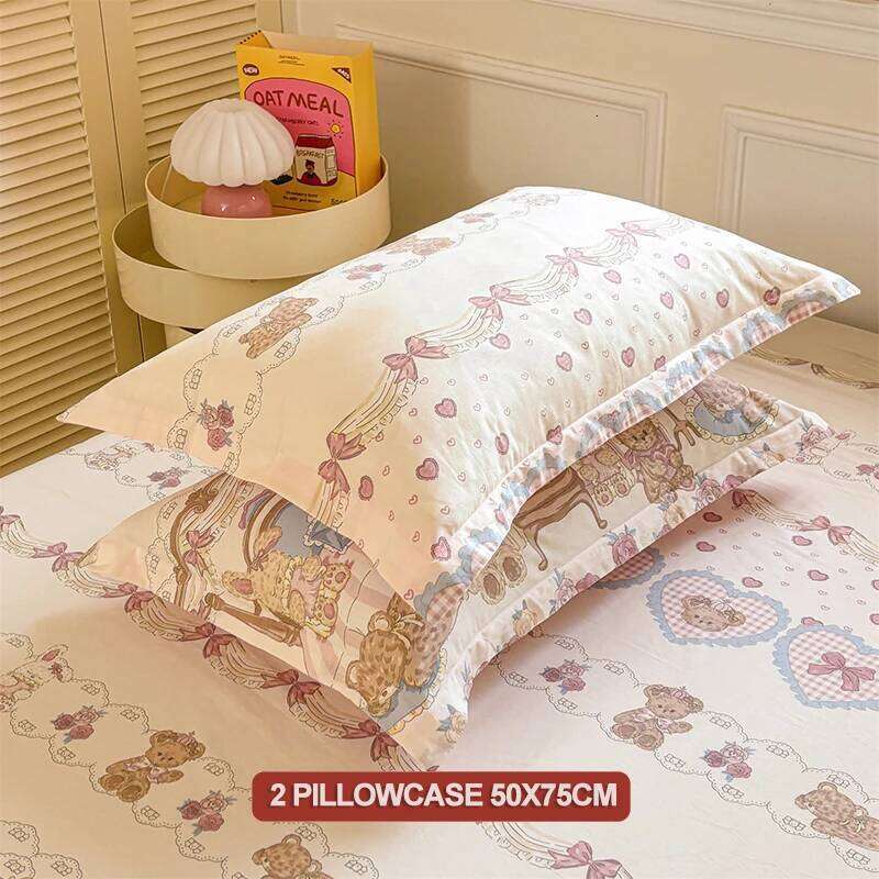Extra Soft 100% Cotton - Bedding Set 1 Duvet Cover 2 Pillowcases ,Wrinkle Resistant, Easy Care,Multi-Size H260312