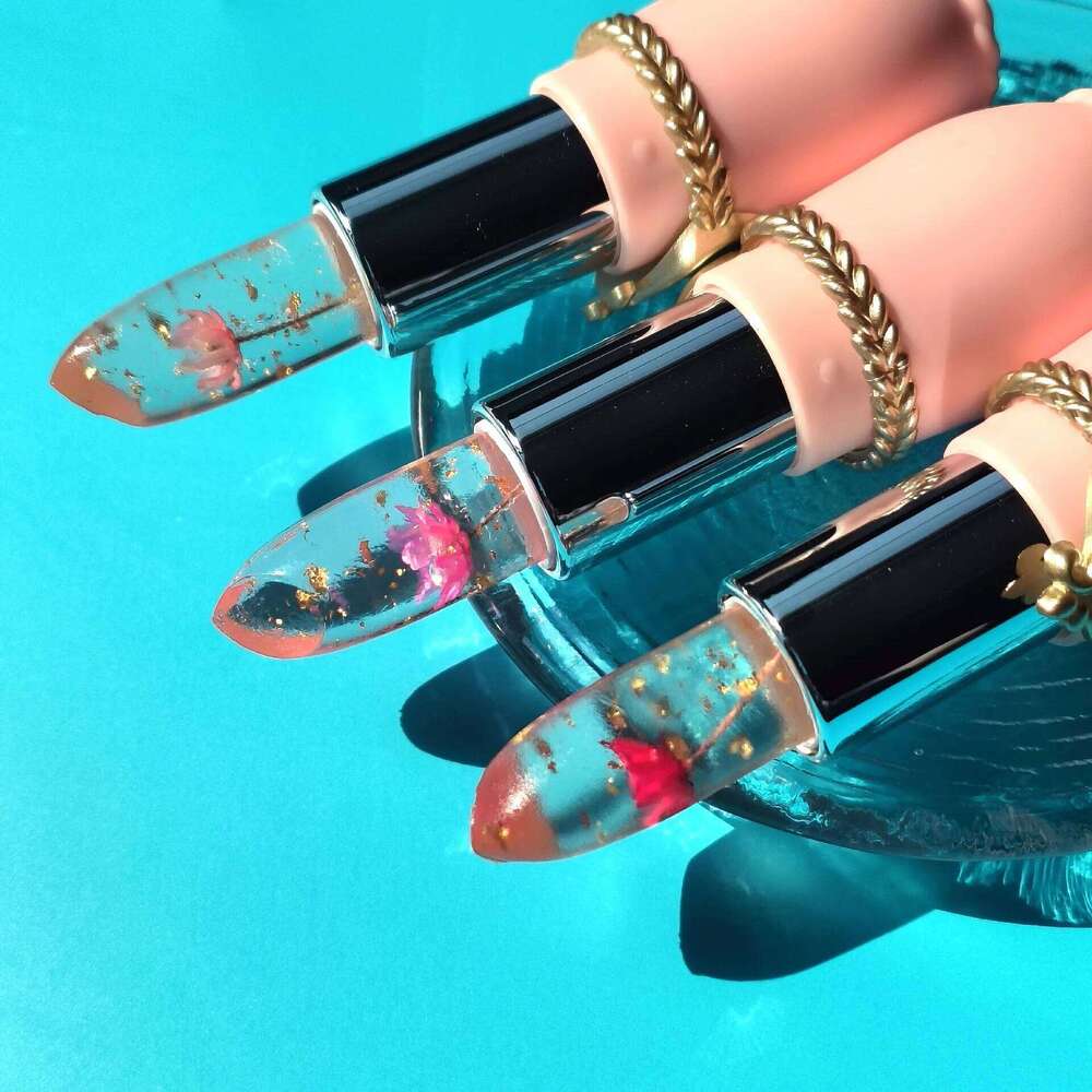 Wholesale 24 PCS Lip Balm Set Flowers Colour Changing Lipsticks Long Lasting Moisturizing Jelly Warm Pink Lipstick W260311