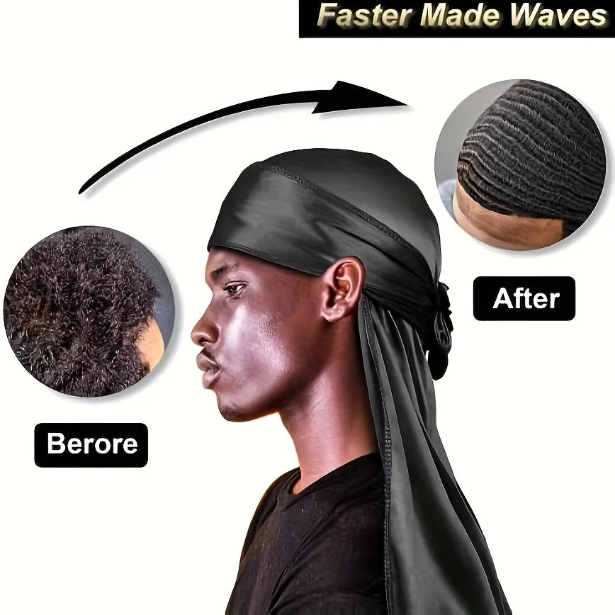 10 Pcs/Pack Durags for Women and Men Long Tail Durags 360 Wave Dorag 10 Colors 260304