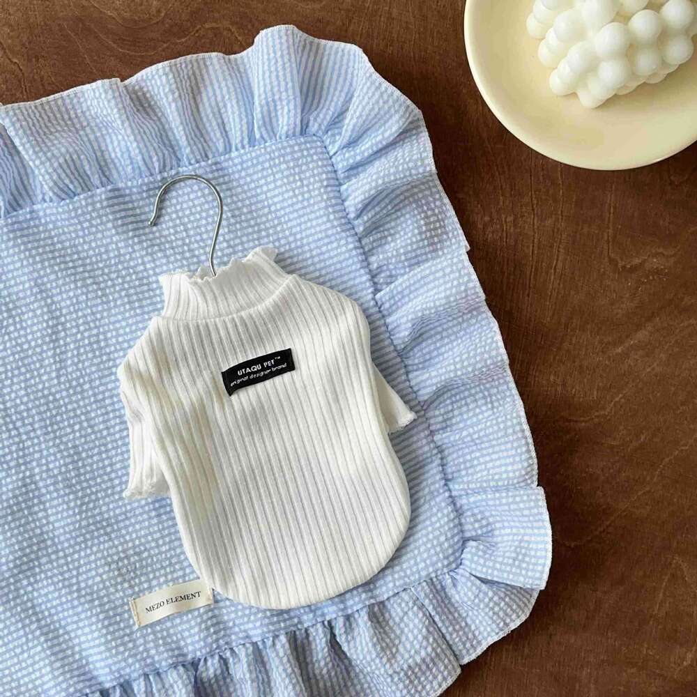Pet Dog Clothes Schnauzer Yorkshire Maltese Teddy Bichon Striped Base Shirt