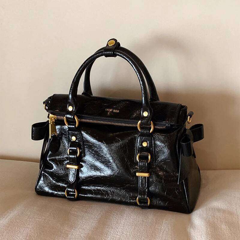 Brand Women S Large Capacity Handbag Korean Fashion Shoulder Crossbody High Quality Leisure Commute Tote Bag Golden Hardware XIU LAI SI