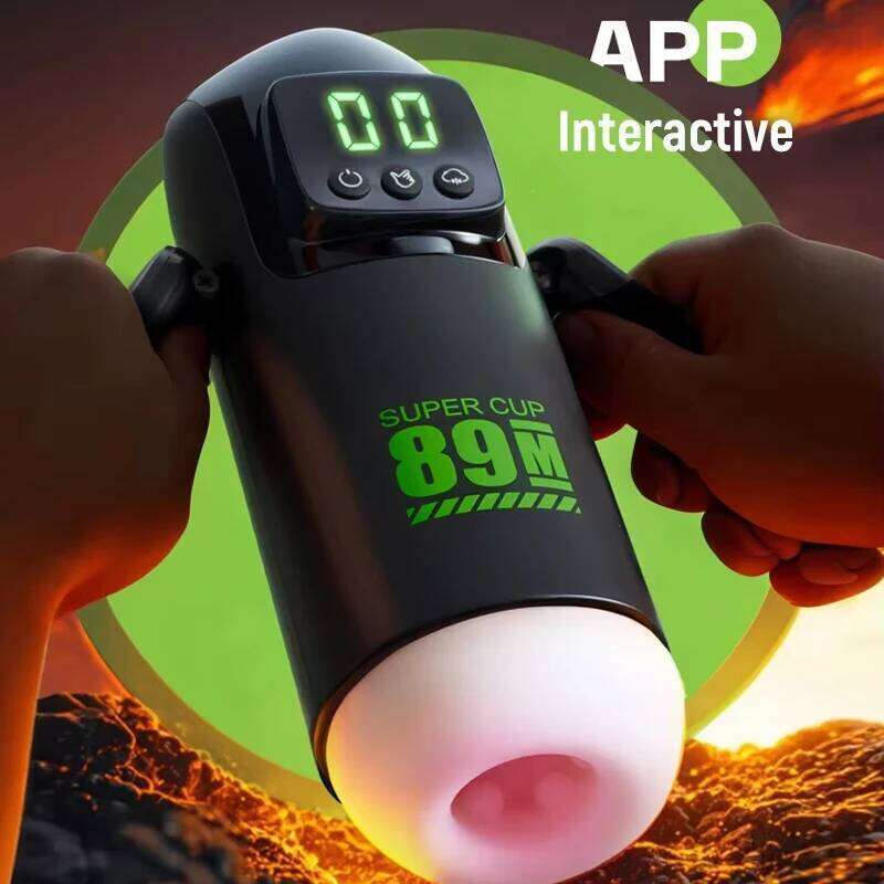 Automatic Thrusting Sucking Male Masturbator Penis Pump Stroker with Handle LCD Display Blow Job Simulation Sex Toy for Men 18+ Z260312