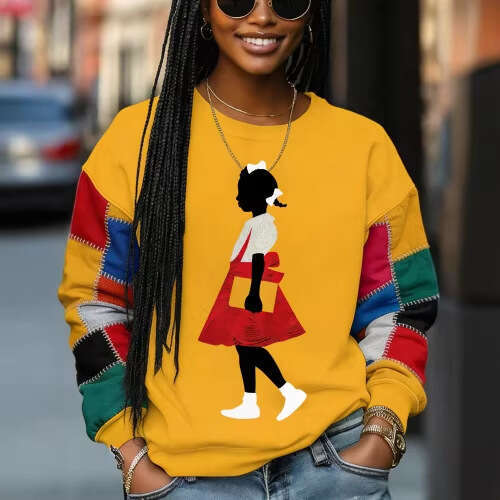 Women's Valentine's Day Knit Sweater Sweet Letter Heart Jacquard Long Sleeve Round Neck Pullovers Tops Autumn Spring Knitwear