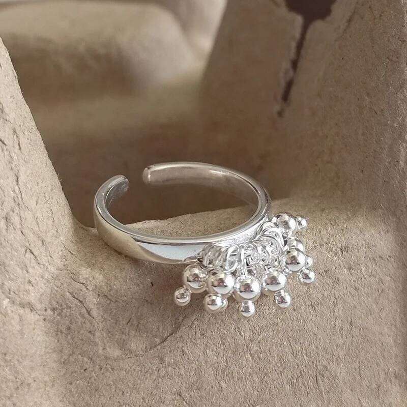 CHOZON S925 Solid Silver Fruit Cluster Ring French Artisanal Wholesale Stacking Jewelry for Women H260312