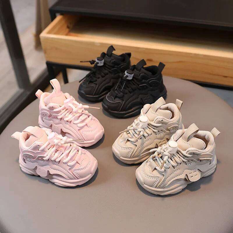 1-3 Years Children Casual Spring Autumn Summer Kids Baby Toddler Sneakers Little Boys Girls Sport Shoes Pink, Black H260312